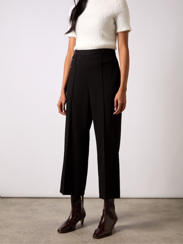 Ro&Zo Black Ponte Twill Culottes - Image 2 of 4