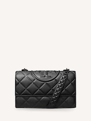 Tory Burch Black Fleming Soft Grain Small Convertible Shoulder Bag - Image 1 of 7