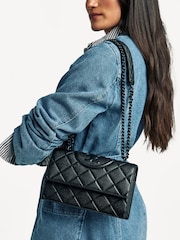 Tory Burch Black Fleming Soft Grain Small Convertible Shoulder Bag - Image 7 of 7