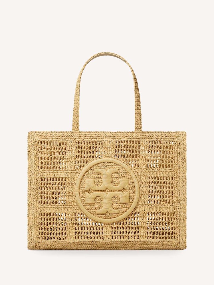 Tory Burch Natural Ella Hand-Crocheted Large Tote Bag - Image 1 of 6