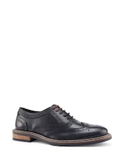 Skopes Black Cognac Chunky Brogue Shoes - Image 2 of 5