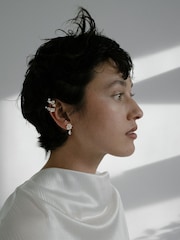 Completedworks Silver Tone Time is Layered in Ice Earrings - Image 2 of 3