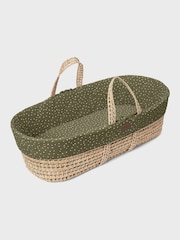 The Little Green Sheep Juniper Rice Natural Quilted Moses Basket And Mattress - Image 3 of 5