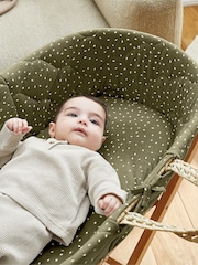 The Little Green Sheep Juniper Rice Natural Quilted Moses Basket And Mattress - Image 5 of 5