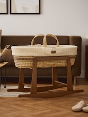 The Little Green Sheep Walnut Moses Basket Rocking Stand - Image 1 of 2