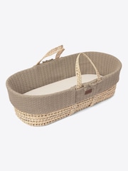 The Little Green Sheep Truffle Organic Knitted Moses Basket And Mattress - Image 3 of 5