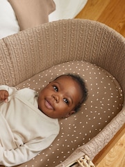 The Little Green Sheep Truffle Organic Knitted Moses Basket And Mattress - Image 5 of 5