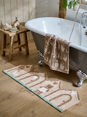Natural 100% Cotton Bertie Woodland Runner Bath Spa - Image 1 of 3
