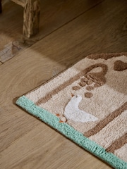 Natural 100% Cotton Bertie Woodland Runner Bath Spa - Image 2 of 3