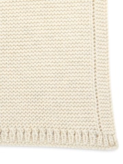 The Little Green Sheep Linen Baby 100% Cotton Organic Knitted Cellular Blanket - Image 2 of 4