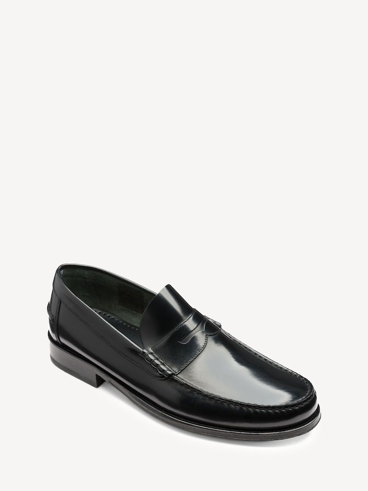 Loake Polished Leather Beef Roll Black Loafers - Image 2 of 3 Loake Polished Leather Beef Roll Black Loafers - Image 2 of 3