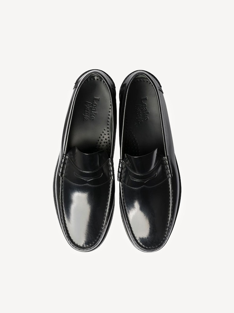Loake Polished Leather Beef Roll Black Loafers - Image 3 of 3 Loake Polished Leather Beef Roll Black Loafers - Image 3 of 3