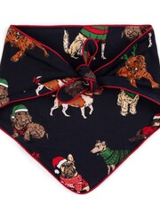 Chelsea Peers Blue Pet 12 Dogs of Christmas Print Neckerchief - Image 3 of 4