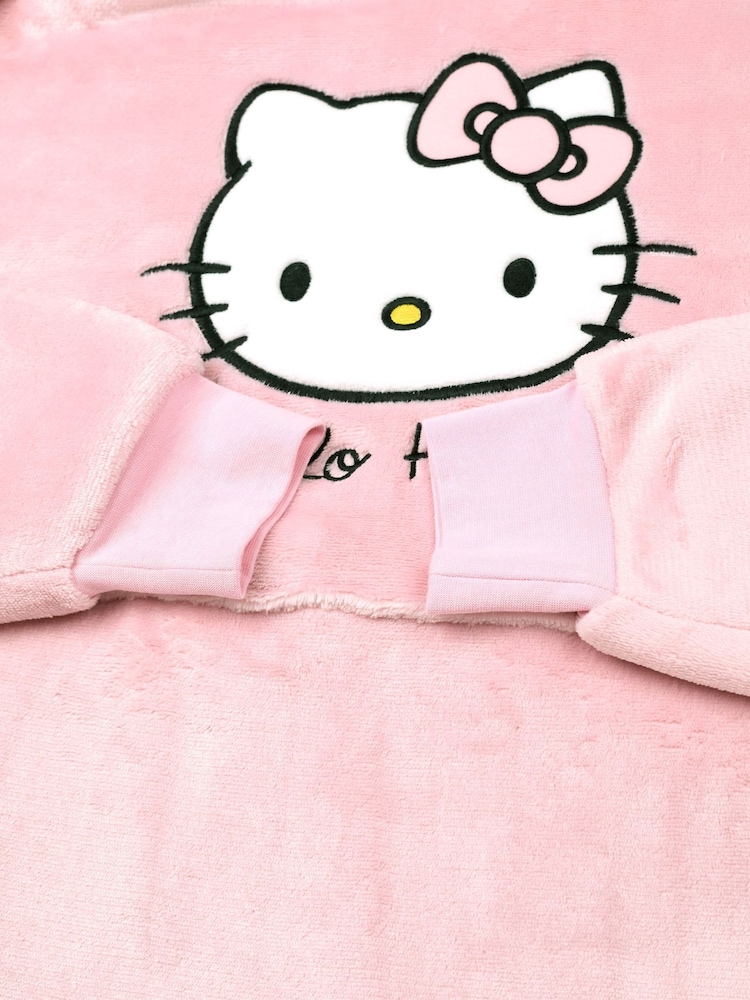 Vanilla Underground Pink Womens Hello Kitty Blanket Hoodie - Image 6 of 6