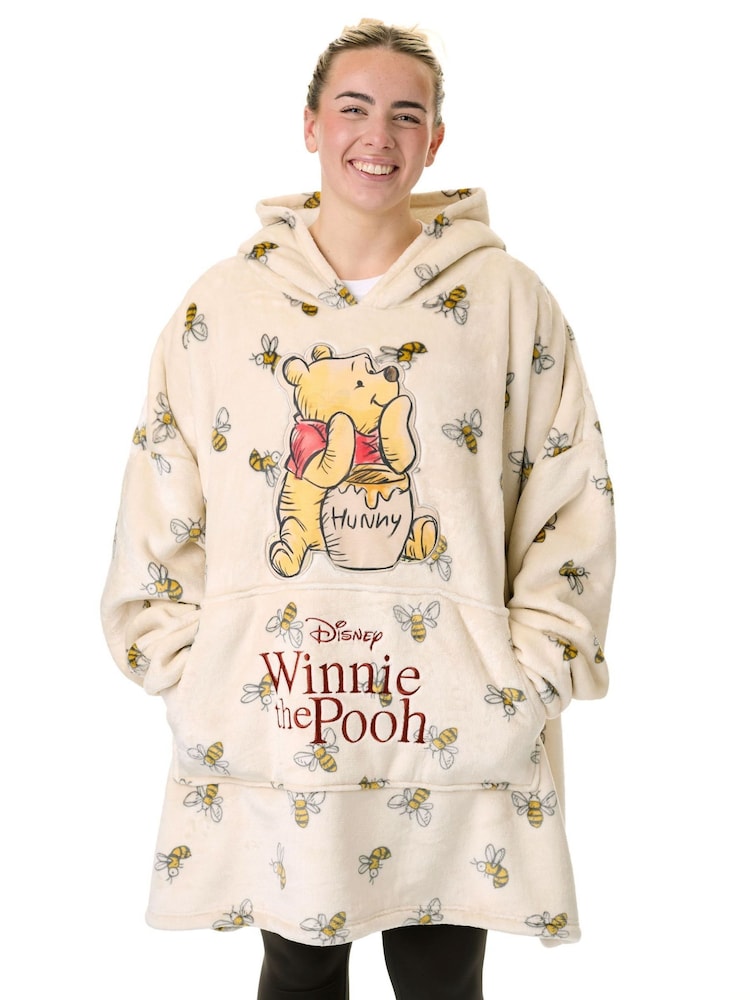 Vanilla Underground Cream Womens Disney Winnie The Pooh Blanket Hoodie - Image 1 of 6