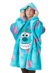 Vanilla Underground Blue Unisex Disney Monsters Inc Adults Blanket Hoodie - Image 1 of 6