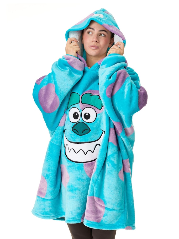 Vanilla Underground Blue Unisex Disney Monsters Inc Adults Blanket Hoodie - Image 1 of 6