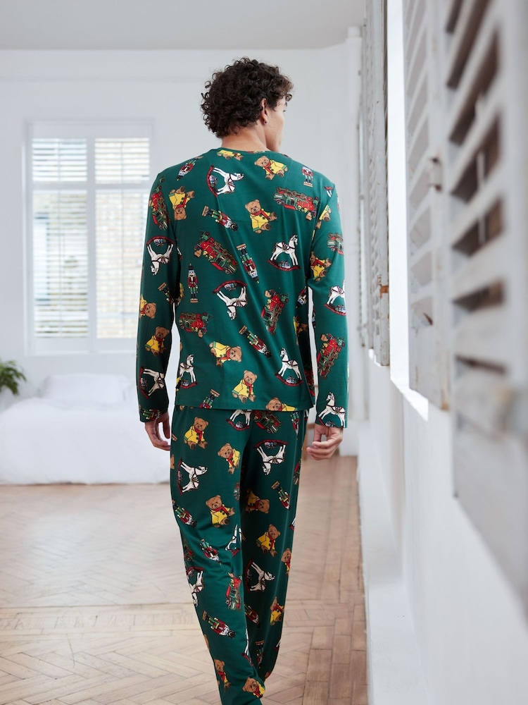 Chelsea Peers Green Christmas Toys Print Long Pyjamas Set - Image 2 of 2