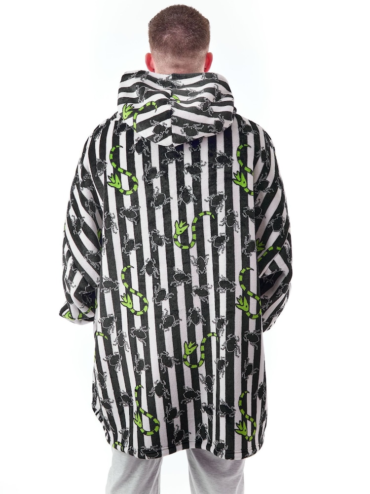 Vanilla Underground Black Unisex Beetle Juice Adults Blanket Hoodie - Image 2 of 6