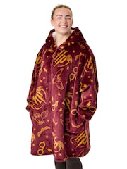 Vanilla Underground Red Womens Harry Potter Zip Blanket Hoodie - Image 1 of 6
