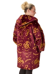 Vanilla Underground Red Womens Harry Potter Zip Blanket Hoodie - Image 2 of 6