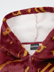 Vanilla Underground Red Womens Harry Potter Zip Blanket Hoodie - Image 6 of 6