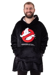 Vanilla Underground Black Mens Ghostbusters Blanket Hoodie - Image 1 of 6