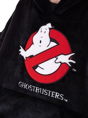 Vanilla Underground Black Mens Ghostbusters Blanket Hoodie - Image 6 of 6