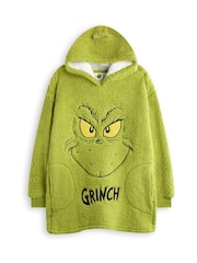 Vanilla Underground Green Kids Unisex The Grinch Blanket Hoodie - Image 1 of 6