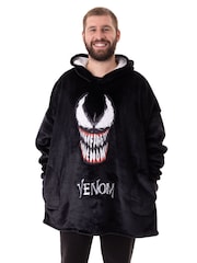 Vanilla Underground Black Mens Venom Blanket Hoodie - Image 1 of 6