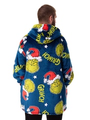 Vanilla Underground Blue Unisex The Grinch Adults Zip Blanket Hoodie - Image 2 of 6