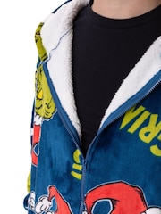 Vanilla Underground Blue Unisex The Grinch Adults Zip Blanket Hoodie - Image 3 of 6