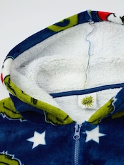 Vanilla Underground Blue Unisex The Grinch Adults Zip Blanket Hoodie - Image 4 of 6