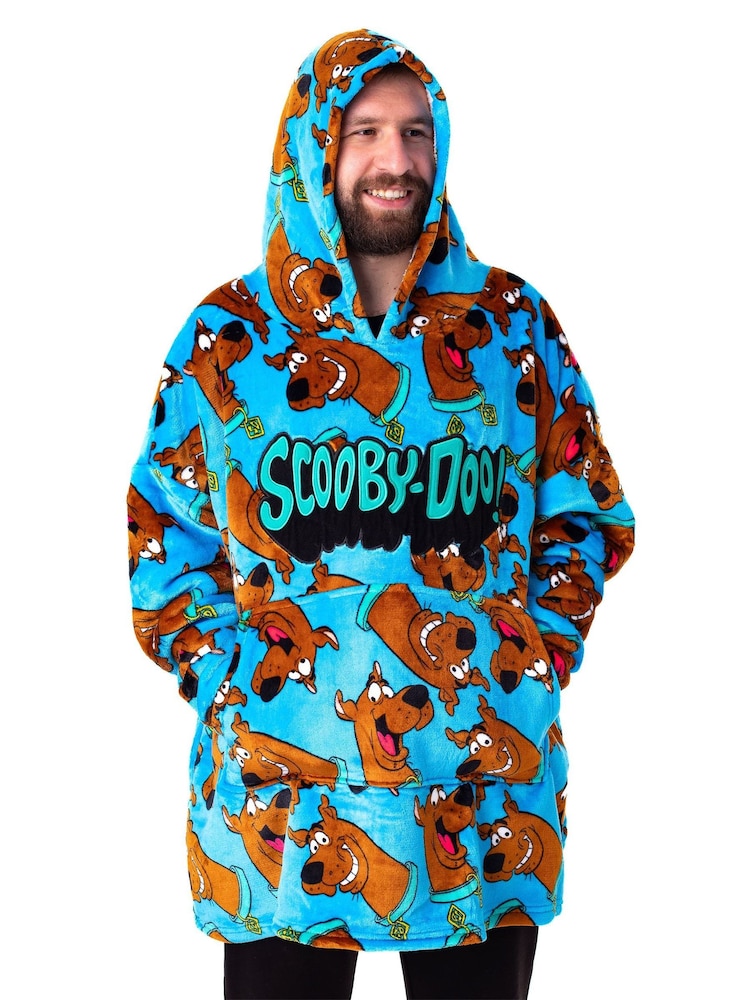 Vanilla Underground Blue Mens Scooby Doo Blanket Hoodie - Image 1 of 6