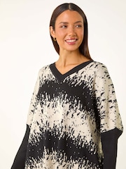 Roman Black Abstract Stripe Knitted Jumper - Image 5 of 6