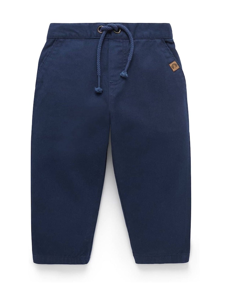 Purebaby Blue Classic 100% Cotton Chinos - Image 1 of 4
