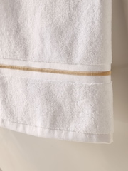 Gold Trim 100% Cotton Towel - Image 3 of 5