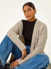 Roman Brown Pocket Knit Cardigan - Image 1 of 5