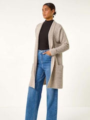 Roman Brown Pocket Knit Cardigan - Image 2 of 5