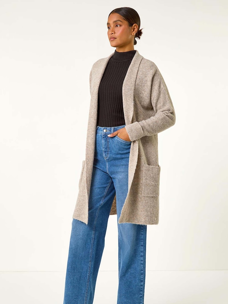 Roman Brown Pocket Knit Cardigan - Image 2 of 5
