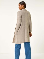 Roman Brown Pocket Knit Cardigan - Image 3 of 5