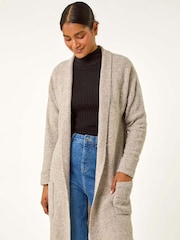 Roman Brown Pocket Knit Cardigan - Image 4 of 5