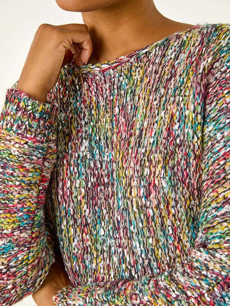 Roman Black Patterened Tape Yarn Knit Jumper - Image 6 of 6