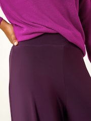 Roman Purple Wide Leg Stretch Trousers - Image 5 of 5