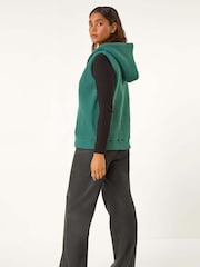 Roman Green Reversible Hooded Knit Gilet - Image 4 of 6