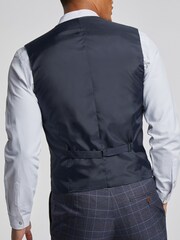 Antique Rogue Blue Overcheck Waistcoat - Image 2 of 4