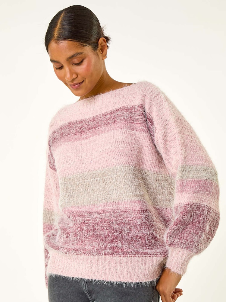 Rosa - Roman Stripe Soft Knit Jumper - Imagen 1 de 5 Rosa - Roman Stripe Soft Knit Jumper - Imagen 1 de 5