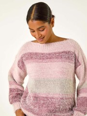 Roman Pink Stripe Soft Knit Jumper - Image 2 of 5