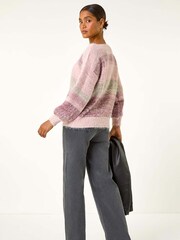 Roman Pink Stripe Soft Knit Jumper - Image 4 of 5