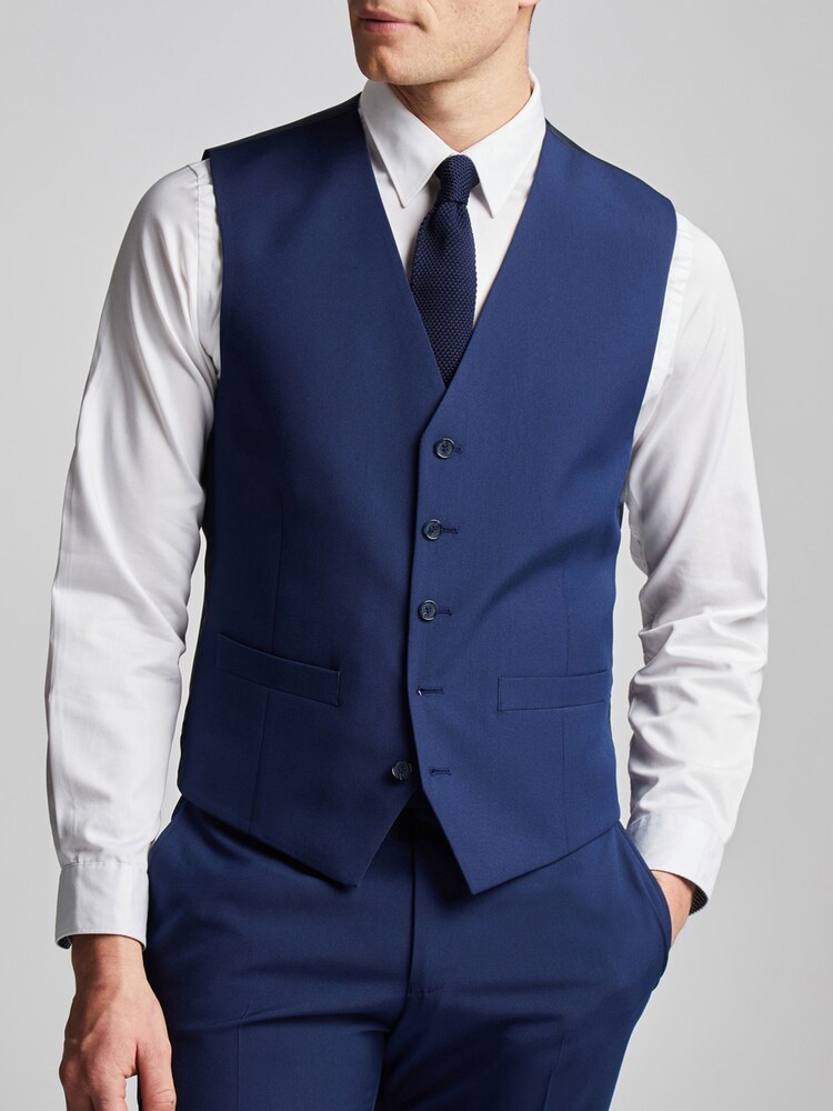 Antique Rogue Blue Slim Sb5 Waistcoat - Image 1 of 2